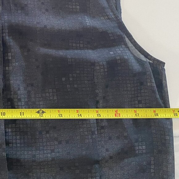 Melanie Lyne - Sleeveless, Black Patterned, Lightweight Top, Size M - Picture 6 of 7